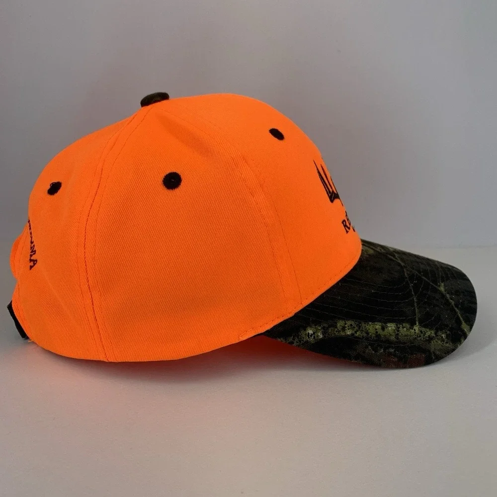 Red Rock Ranch Hat Marland OK Blaze Orange Camo Adjustable Structured Cap